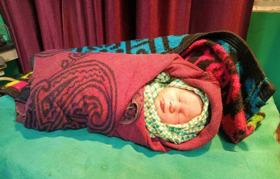 झाडीमा शिशु फेला 