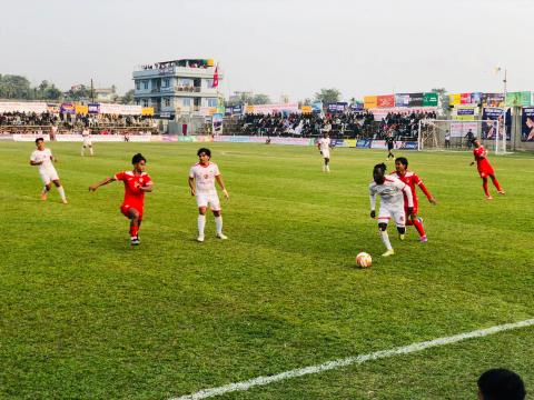 चर्च ब्वाइजलाई ३-० गोलले हराउँदै त्रिभुवन आर्मी क्वाटर फाइनलमा प्रवेश 