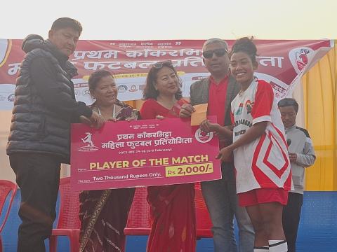 जेपिएफसी बागडुग्रा प्रथम महिला फुटबल प्रतियोगिताको सेमिफाइनलमा प्रवेश 