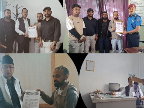 युवा अभियान नेपालले जिप्रकामा ध्यानाकर्षण पत्र बुझायो